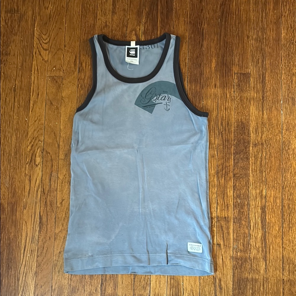 Gray Tank Top with Black Trim